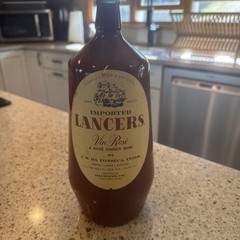 VINTAGE Lancers Imported Lancers Vin Rose Wine Bottle Product of Portugal Empty
