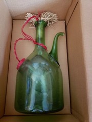 Vintage Old World Hand Blown Italian Wine Bottle Ice Chamber Pocket