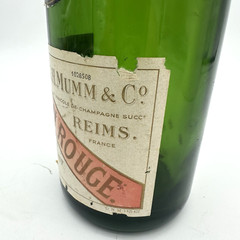 GH Mumm Cordon Rouge Champagne Bottle 1976 Reims France Empty Vintage Display