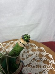 Vintage Chianti Wine Bottles Italy Green Multi-Color Decorative Basket Set