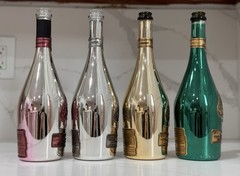 ACE OF SPADES Armand de Brignac 4 Empty Champagne Bottles Green Pink Silver Gold