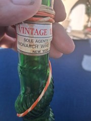 Vintage Awesome 1 Quart 16 1/2&Prime; Tall MCM 1960&rsquo;s Chianti Wine Bottle Free US Ship