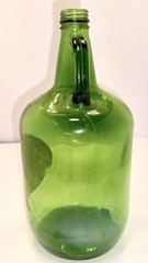 Vintage Chateau Luzerne 4 Liter Large Green Glass Wine Jug Bottle 13” Decor
