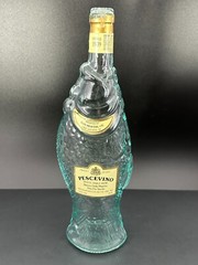 Pescevino Italy Fish Shaped Wine Bottle 13&Prime; Italian Nautical Coastal Sea 1989
