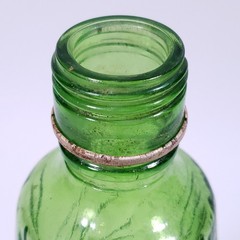 Vintage E & J GALLO RIPPLE Wine Green Flavor Guard ⅘ Pint GLASS BOTTLE