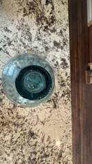 Vintage Hand-blown Aqua Glass Demijohn Carafe Wine Bottle/Bonbonne
