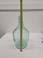 Demijohn Glass Bottle Vase Aqua/Green Glass Jug 14&Prime;H