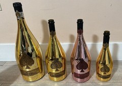 2 Empty Bottle Ace Of Spade Magnum Bottle Gold, 1.5 Lt Rose Pink Color