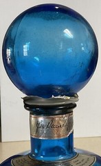 Vintage Italian Beccaro Acqui Cobalt Blue Glass Wine Bottle Made in Italy