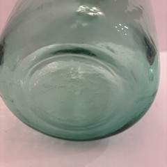 Vintage Demijohn Half Gallon Bottle Wine Jug 10&Prime; Green Glass