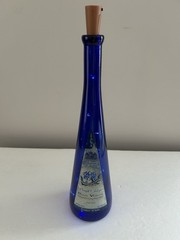 Rare Cobalt Blue Gaetano D&rsquo; Aguino Wine Bottle With Fairy Lights Cork