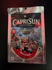 One of A Kind Capri Sun Rare Manufacturing Issue Flat with No Juice Mario Kart