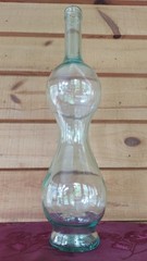 ITALIAN ART GLASS WINE BOTTLE DECORATION 22&Prime;H X 4-3/4&Prime; DIA. MARKED SVE A 3LT