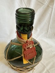 Vintage Lagosta Rosé Wine Bottle Pair Portugal Raffia Covered 2 Sizes
