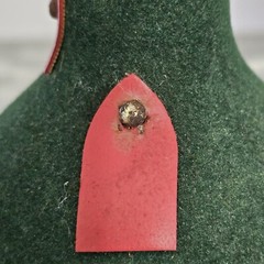 VTG French « Liqueur de L&rsquo;Armee Rouge » Bottle Flock w/ Soldier Wood Head Stopper