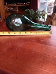 Vintage Rounded Bottom Hand Blown glass Wine Bottle. (1835)
