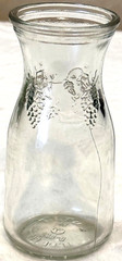 VTG 1989 JFJ Winery🍇-Ceres, Cali.-Half Pint-Clear Glass Grape Wine Bottle-Empty