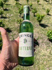 Beringer Cellars Sauterne Wine Bottle 4/5 Pint 1950s