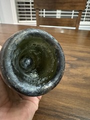 RARE 1840&rsquo;s Hand Blown Green Champagne Wine Bottle 10&Prime; x 2 3/4&Prime;