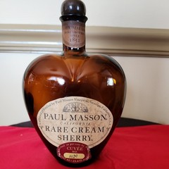 VTG Paul Masson Sherry Bottle Heart-Shaped Cuvee No. 102C California Rare Cream