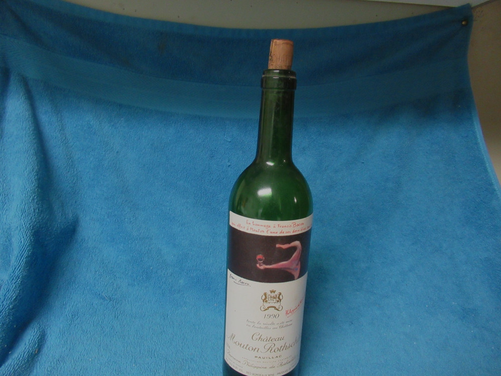 Chateau Mouton Rothschild 1990 Empty Bottle.