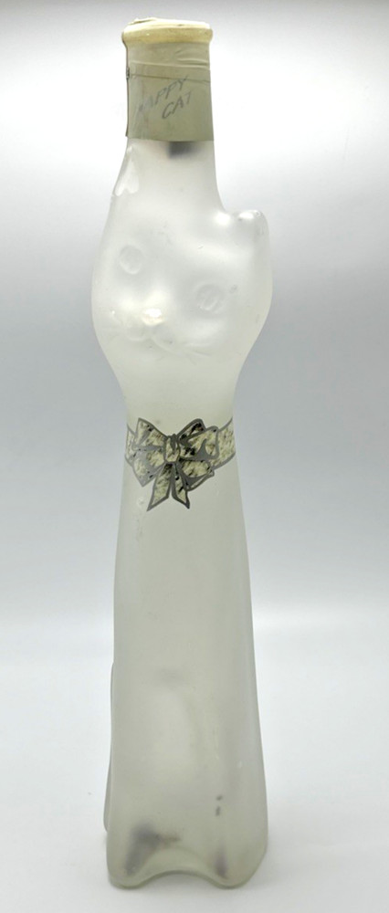Mosel Happy Cat 13&Prime; Clear Frosted Cat Riesling, Mosel, Germany Collectors Bottle
