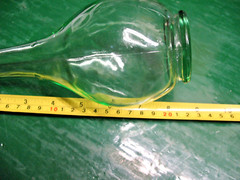 VINTAGE TIPO AQUA GREEN GLASS WINE BOTTLE 4/5 PINT CORK TOP 8 » TALL