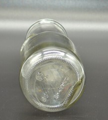 Paul Masson Since 1852 Embossed Glass Milk Bottle Carafe Decanter Vintage G-1