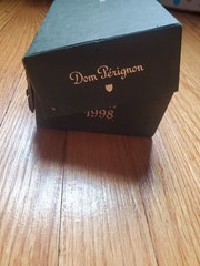 Dom Perignon Moet Champagne Display Box Vintage 1998 With Empty Bottle