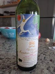 1982 Chateau MOUTON-ROTHSCHILD, Pauillac, Empty Bottle Art by John Huston