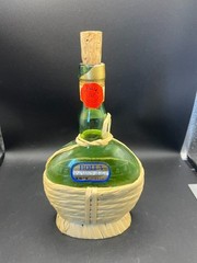 Bolla 1977 Pint Dry White Wine Empty Bottle Cork Fiasco Wrap Soave Verona Italy
