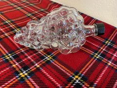 Vintage Clear Glass Decorative Grape Cluster Bottle Display Collectible