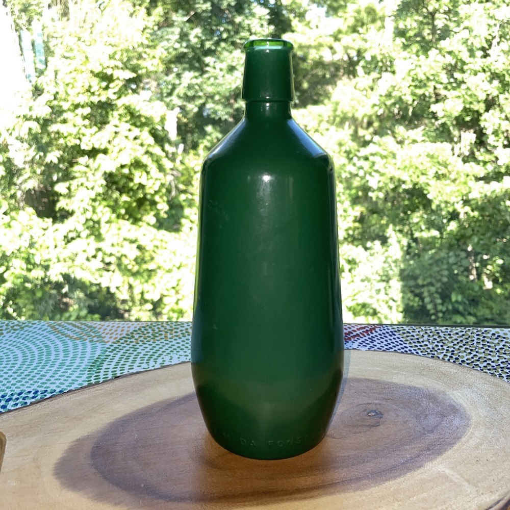 J.M. Da Fonseca Vintage Green Painted Wine Glass From Azeitao, Portugal No Chips