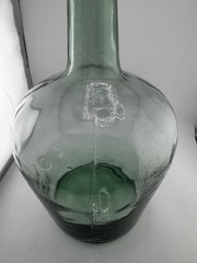 Vintage VIRESA Green Blue 12&Prime; Wine Glass Bottle Good