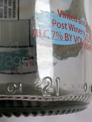 EMPTY Blue Parachute Table Wine Bottle Crafts Decor Airplane Plane 750 ml Bin 12
