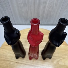 Happy Cat Wine Bottles Lot Of 3 Rheinhessen Riesling Empty