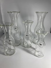 Vintage V.N.C. Wine Water Carafes Set 5 Litro 1/2 Litro 1/4 Litro Gorgeous