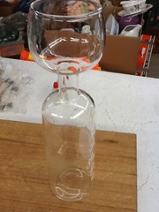 Wine Bottle Wine Glass. “Finally A Wine Glass That Fits My Needs!” 11.5” Tall