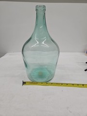 Demijohn Glass Bottle Vase Aqua/Green Glass Jug 14&Prime;H
