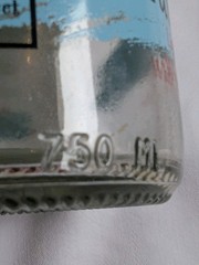 EMPTY Blue Parachute Table Wine Bottle Crafts Decor Airplane Plane 750 ml Bin 12