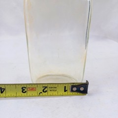 Clear Glass Gallo Wine Bottle Vintage Flask Metal Lid 2/5 Pint