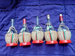 Bundle VINTAGE TOPO SWISS COLONY BOTTLES 5 LG. 4 MED