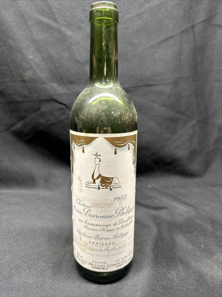 Chateau Mouton Baronne Philippe Rothschild 1982 Empty Wine Bottle Pauillac