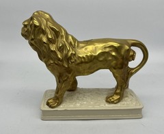Barsottini Porcelain Wine Bottle Lion w/Cork Excellent Condition