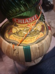 Vintage Awesome 1 Quart 16 1/2&Prime; Tall MCM 1960&rsquo;s Chianti Wine Bottle Free US Ship