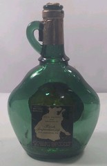 Vintage Trovador Rose Still Wine Bottle Emerald Green Glass( Portugal) 9” Empty