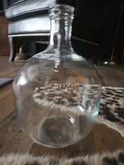 Vintage French Handblown Glass &lsquo;Pinot Noir&rsquo; Wine Demijohn 1920s