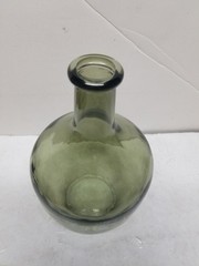 VTG DEMIJOHN OLIVE GREEN GLASS BOTTLE 10&Prime;