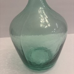 Vintage Demijohn Half Gallon Bottle Wine Jug 10&Prime; Green Glass