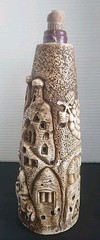 Vintage Cappadocia/Kapadokya Empty Wine Gypsum Bottle Turasan (Cork Damaged)